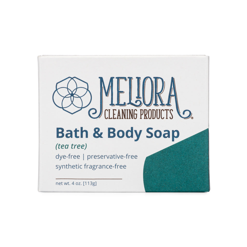 Meliora Bath & Body Bar Soap - Non-Toxic Eco-Friendly Castile Soap (Tea Tree)