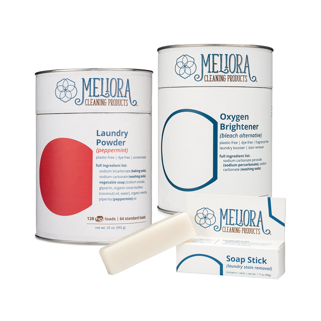 Meliora Plastic-Free Laundry Bundle - Non-Toxic Eco-Friendly (Peppermint)