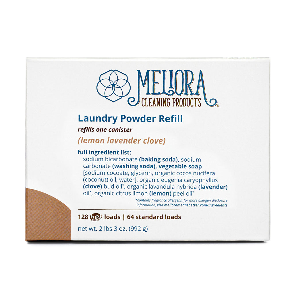 Meliora Laundry Powder - Non-Toxic Eco-Friendly Laundry Detergent Refill (Lemon-Lavender-Clove)