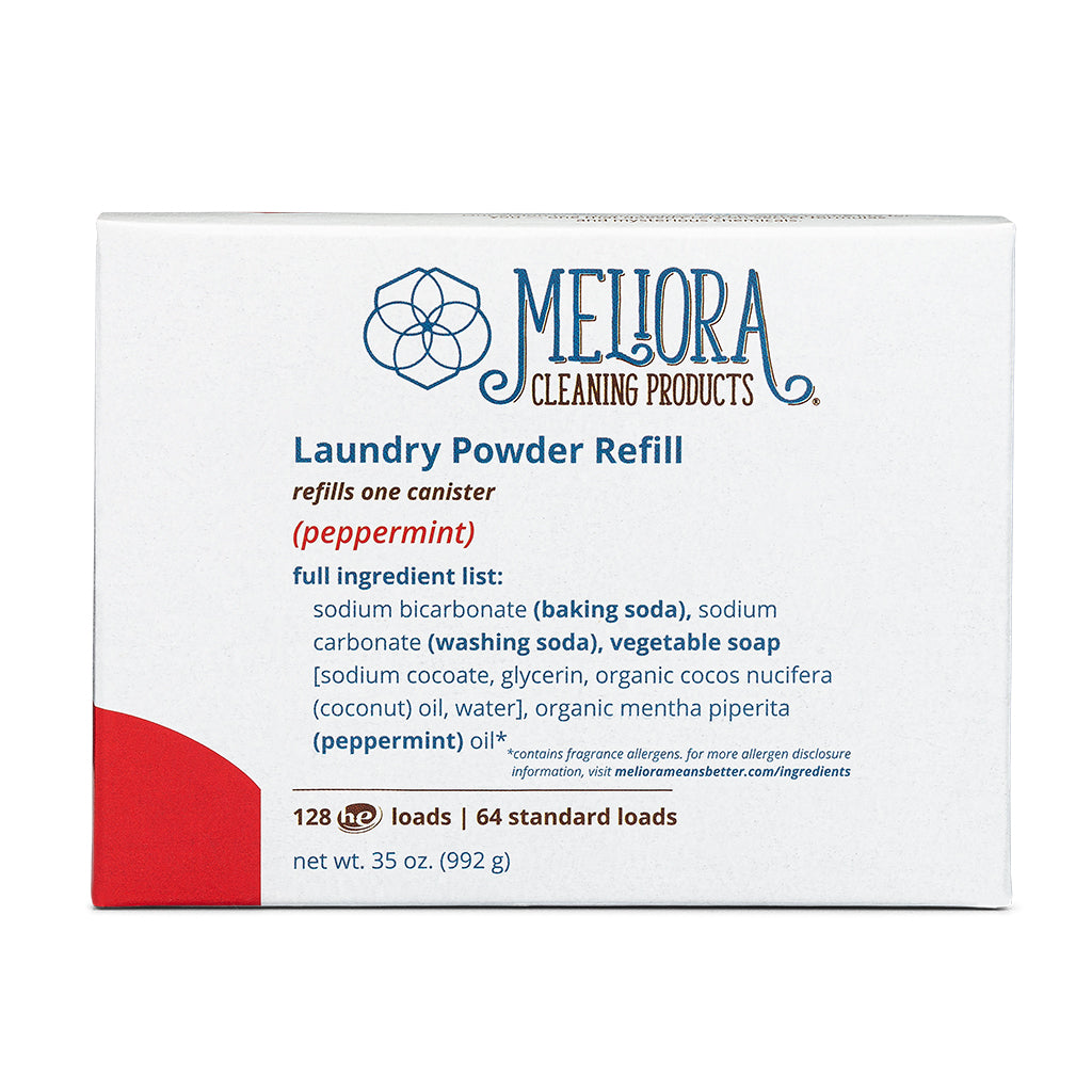 Meliora Laundry Powder - Non-Toxic Eco-Friendly Laundry Detergent Refill (Peppermint)