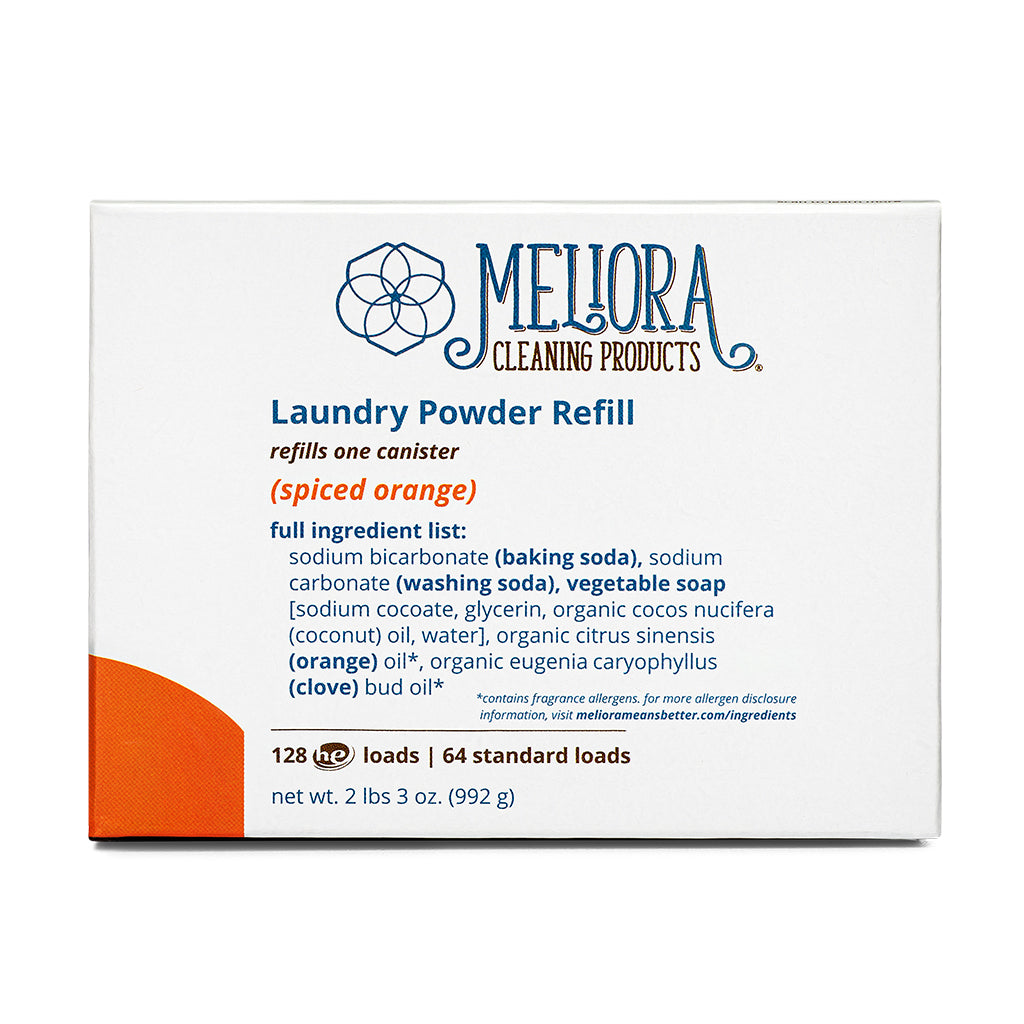 Meliora Laundry Powder - Non-Toxic Eco-Friendly Laundry Detergent Refill (Spiced Orange)