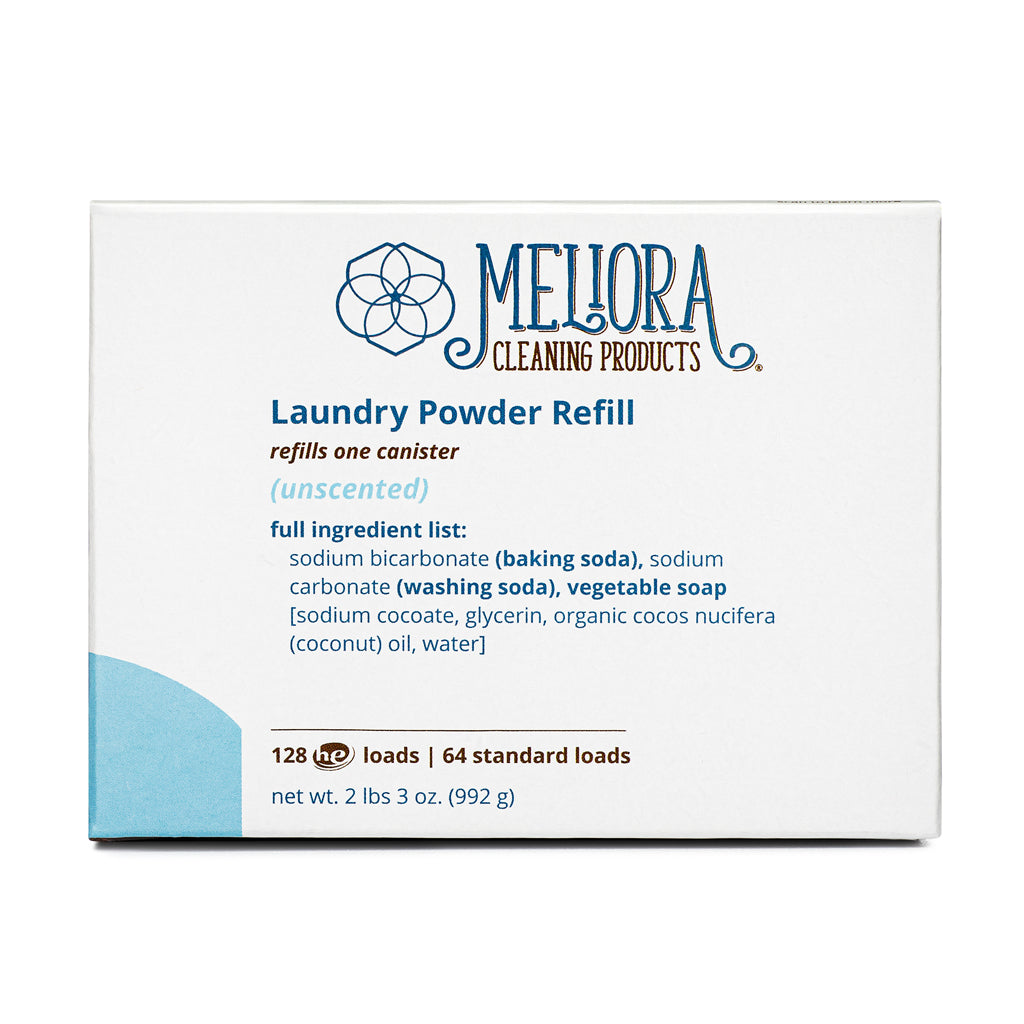 Meliora Laundry Powder - Non-Toxic Eco-Friendly Laundry Detergent Refill (Unscented)