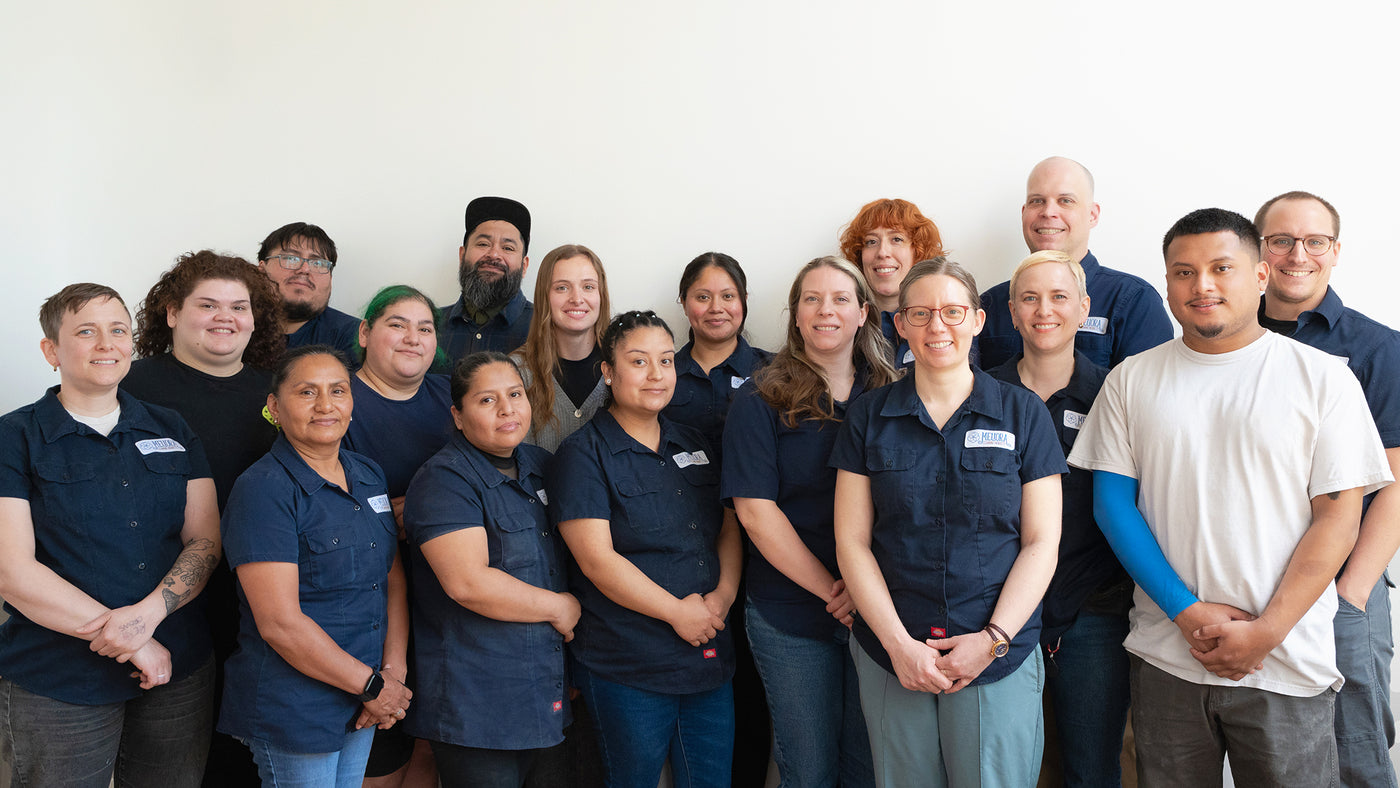 A photo of the employees at Meliora Cleaning Products.