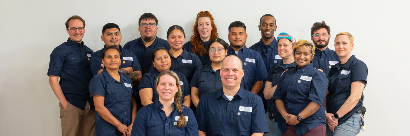 A photo of the Meliora Cleaning Products team.