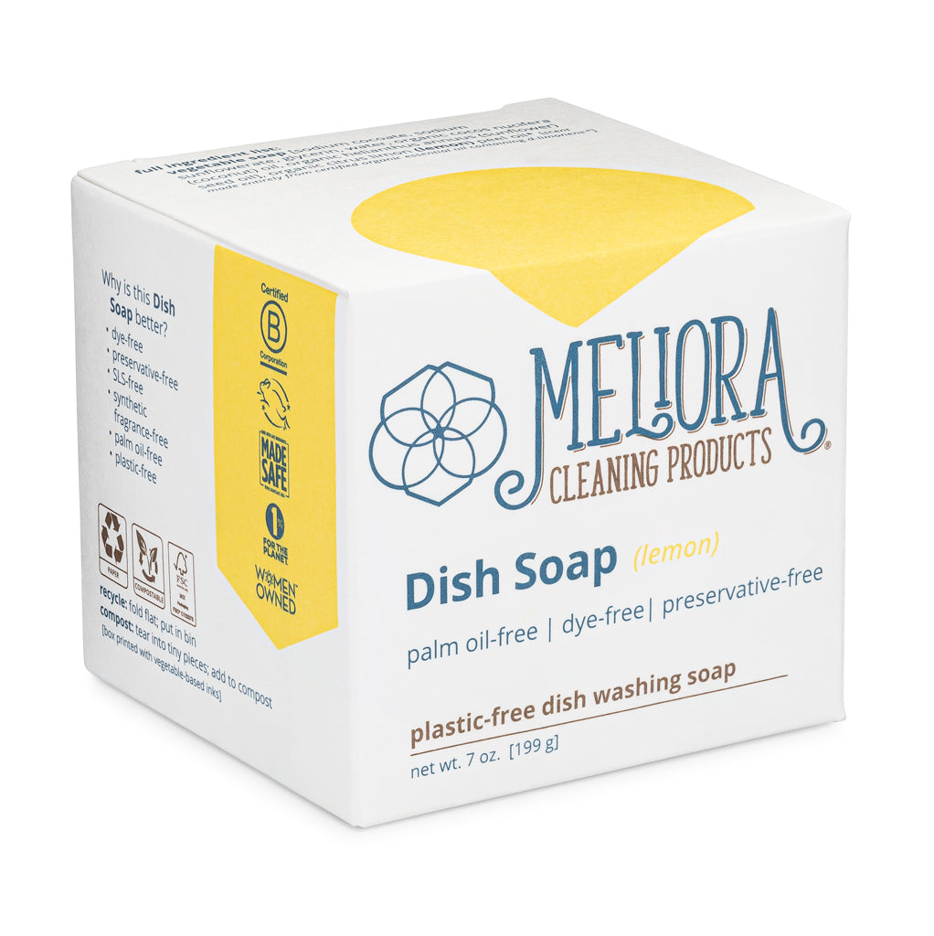 Meliora Dish Soap Bar - Non-Toxic Eco-Friendly Dish Soap (Lemon)