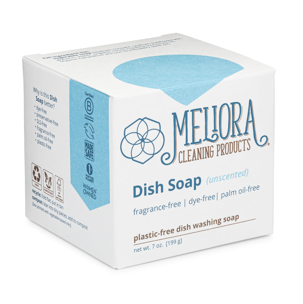 Meliora Dish Soap Bar - Non-Toxic Eco-Friendly Dish Soap (Unscented)