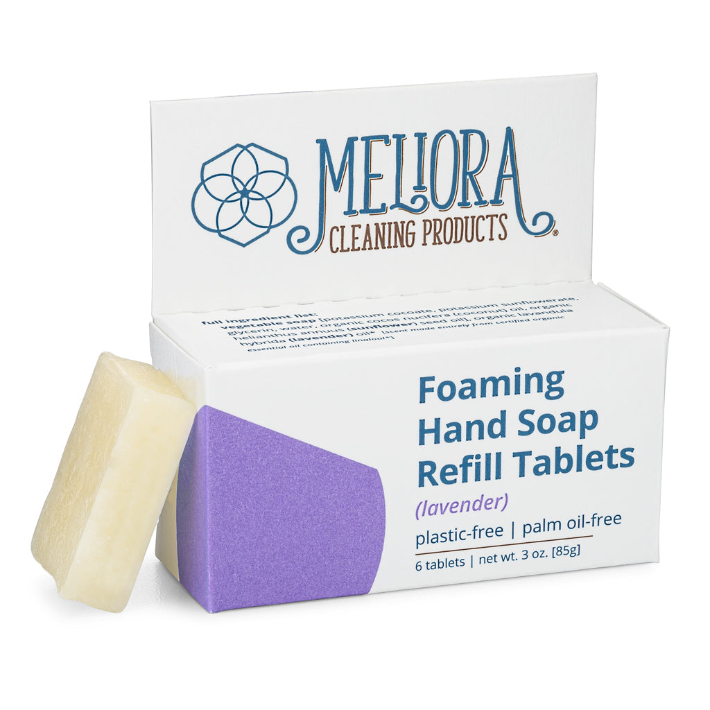 Meliora Foaming Hand Soap Refill Tablets - Non-Toxic Eco-Friendly Hand Soap (Lavender)