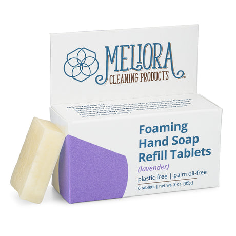 Meliora Foaming Hand Soap Refill Tablets - Non-Toxic Eco-Friendly Hand Soap (Lavender)