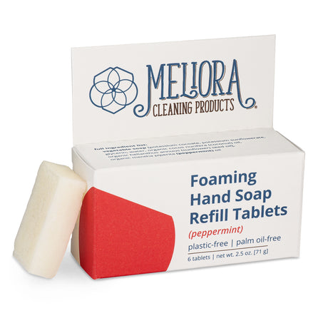 Meliora Foaming Hand Soap Refill Tablets - Non-Toxic Eco-Friendly Hand Soap (Peppermint)