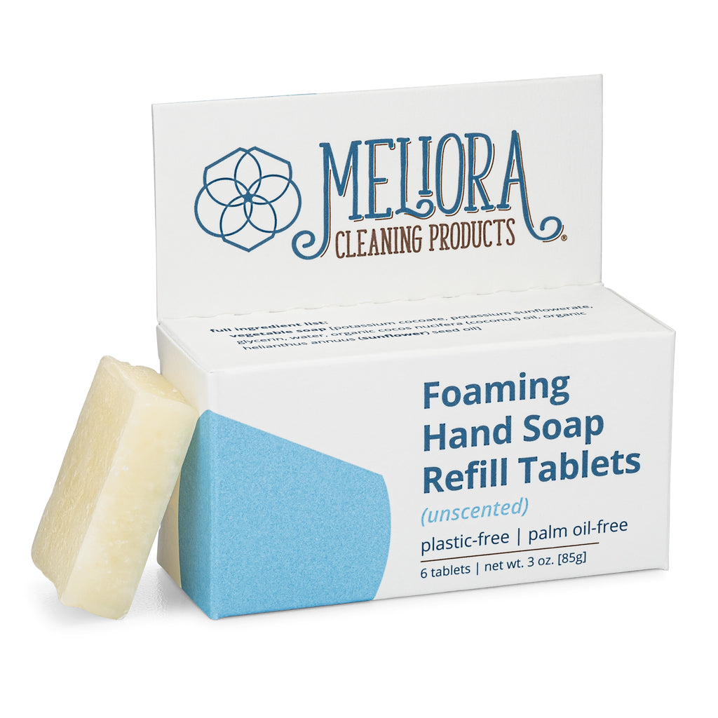 Meliora Foaming Hand Soap Refill Tablets - Non-Toxic Eco-Friendly Hand Soap (Unscented)