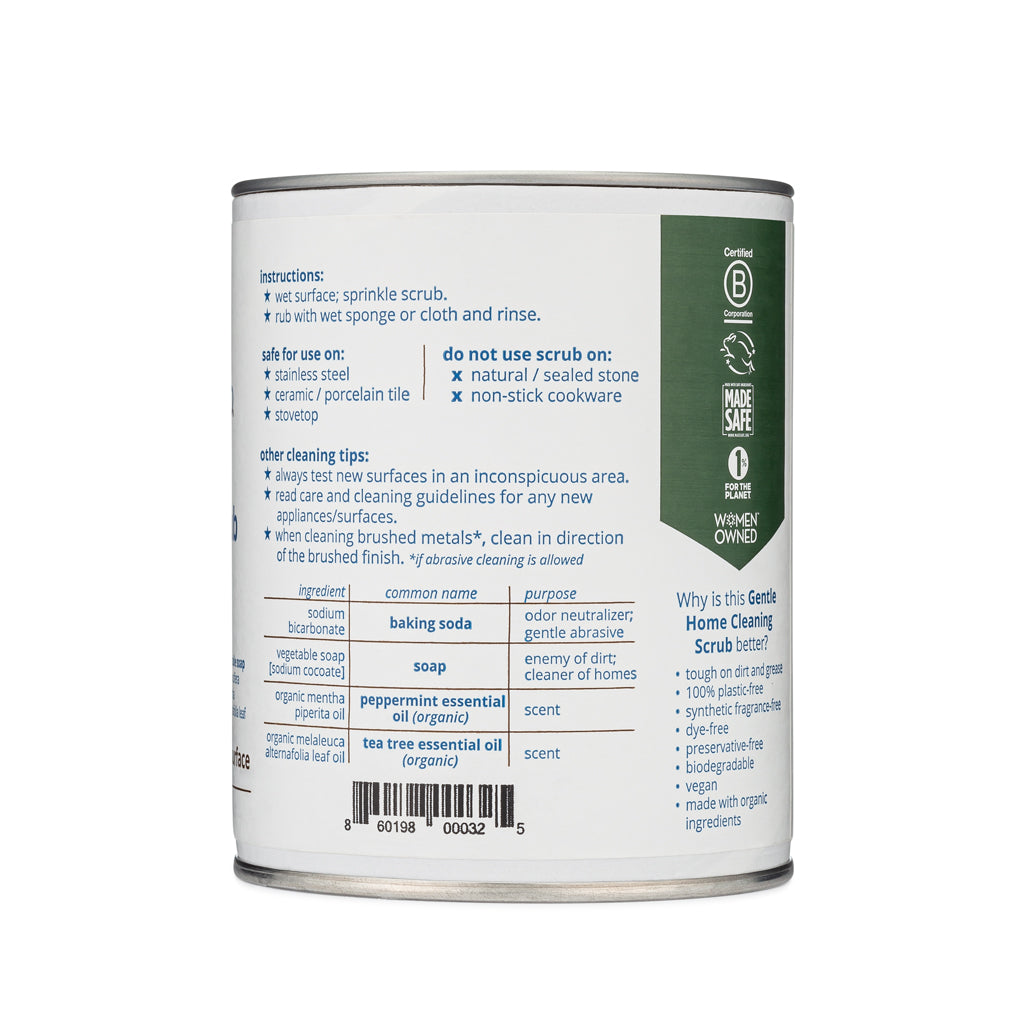 Meliora Cleaning Scrub Powder - Non-Toxic Eco-Friendly Cleaner (Peppermint Tea Tree)