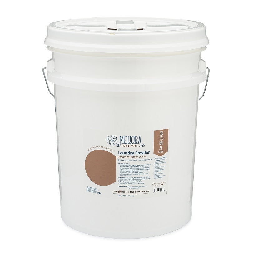Meliora Laundry Powder - Non-Toxic Zero-Waste Laundry Detergent Bucket (Lemon Lavender Clove)