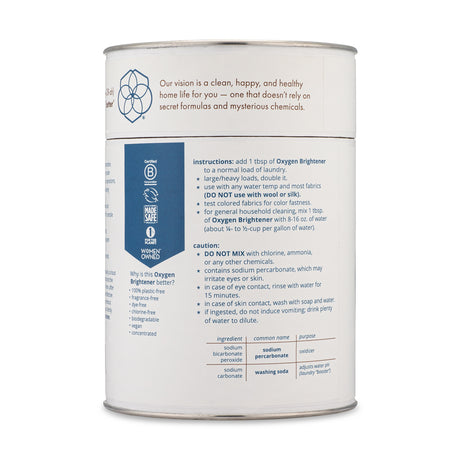 Meliora Oxygen Brightener - Non-Toxic Eco-Friendly Bleach Alternative (Unscented)