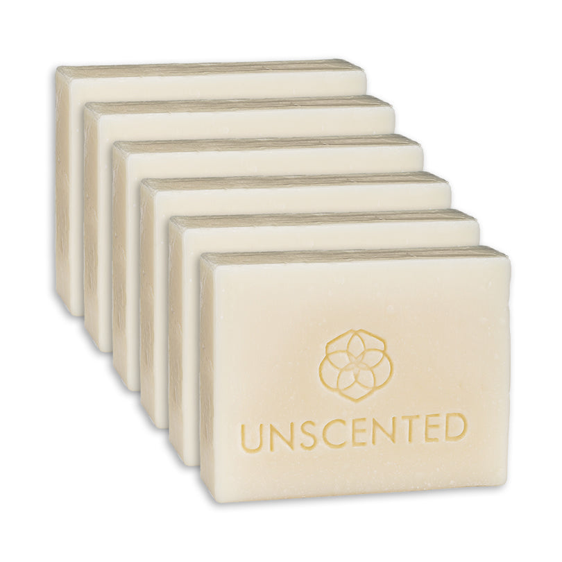 Meliora Bath & Body Bar Soap - Non-Toxic Zero-Waste Castile Soap 6-Pack (Unscented) 