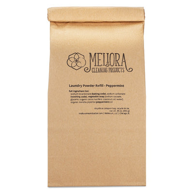Meliora Laundry Powder - Non-Toxic Eco-Friendly Laundry Detergent Refill (Peppermint)