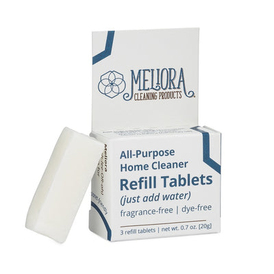 Meliora All-Purpose Cleaner Refill Tablets - Non-Toxic Eco-Friendly Cleaning Spray (Unscented)