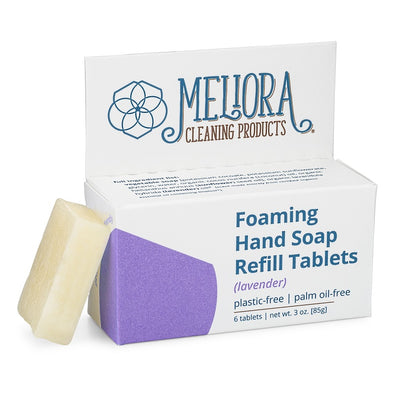 Meliora Foaming Hand Soap Refill Tablets - Non-Toxic Eco-Friendly Hand Soap (Lavender) 