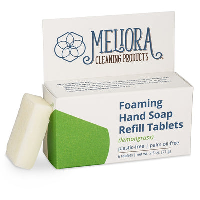 Meliora Foaming Hand Soap Refill Tablets - Non-Toxic Eco-Friendly Hand Soap (Lemongrass) 