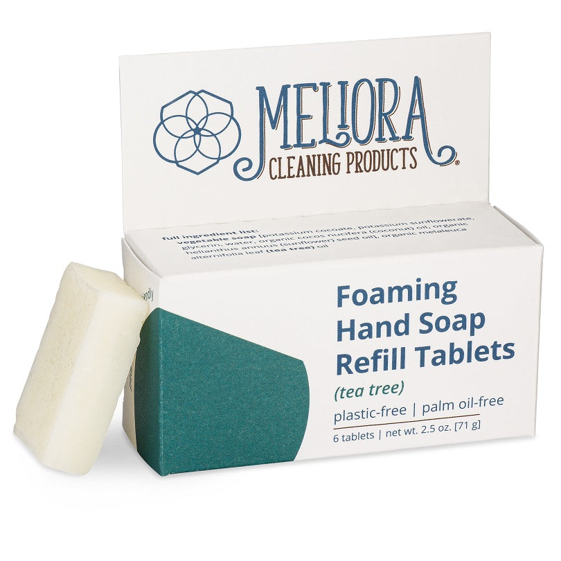 Meliora Foaming Hand Soap Refill Tablets - Non-Toxic Eco-Friendly Hand Soap (Tea Tree) 
