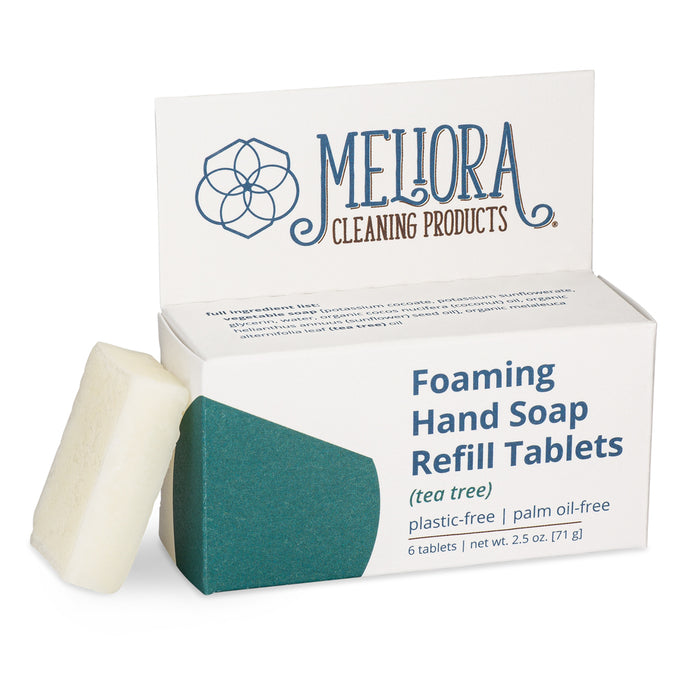 Meliora Foaming Hand Soap Refill Tablets - Non-Toxic Eco-Friendly Hand Soap (Tea Tree) 