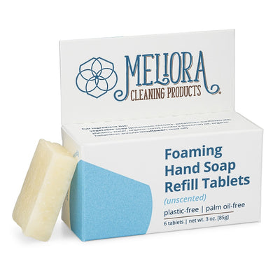 Meliora Foaming Hand Soap Refill Tablets - Non-Toxic Eco-Friendly Hand Soap (Unscented) 