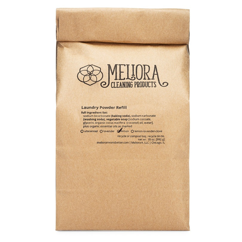 Meliora Laundry Powder - Non-Toxic Eco-Friendly Laundry Detergent Refill (Unscented)